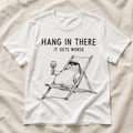 Hang In There Tee graphic t-shirt in White, unisex fit | No Reason Tees