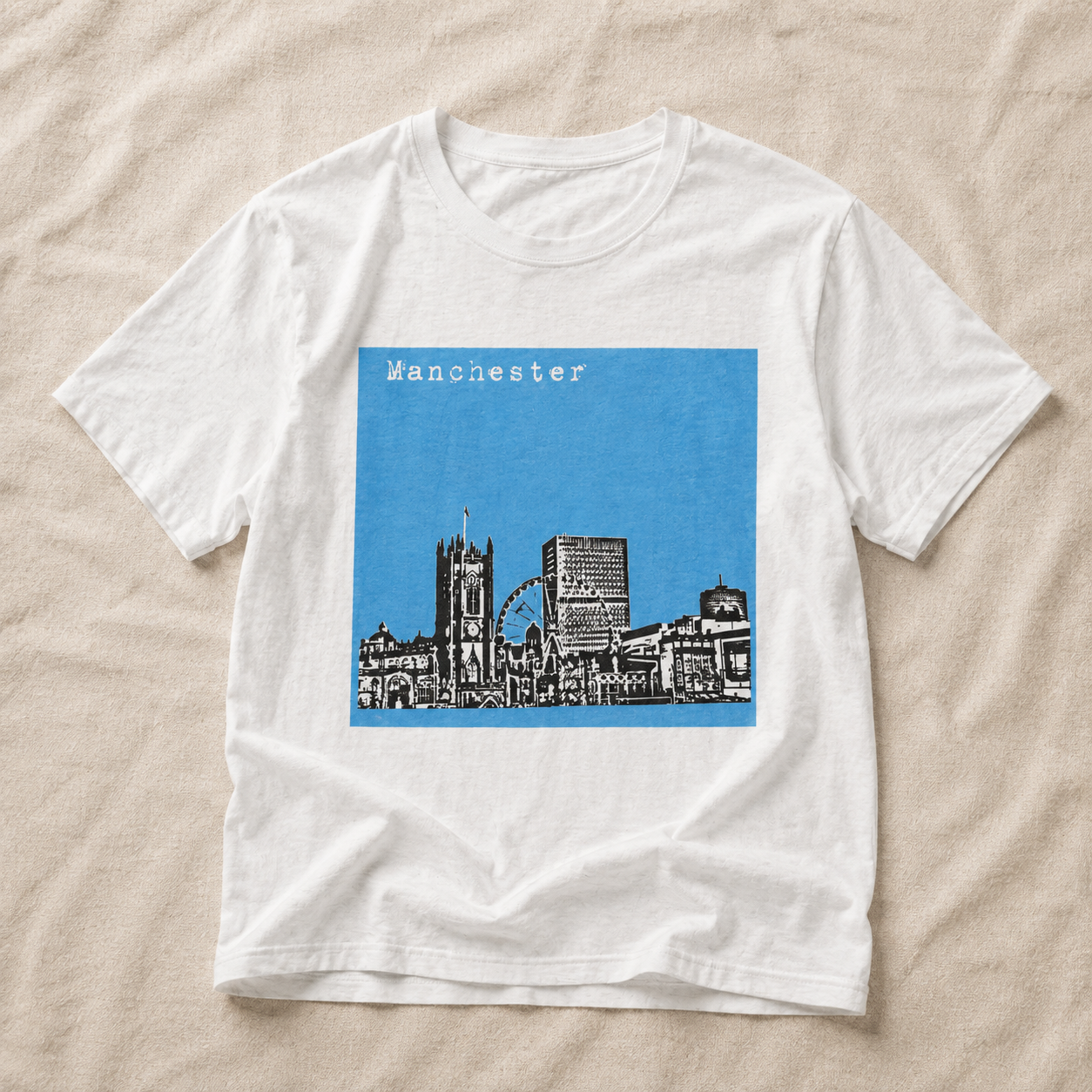 Manchester Skyline (Blue)
