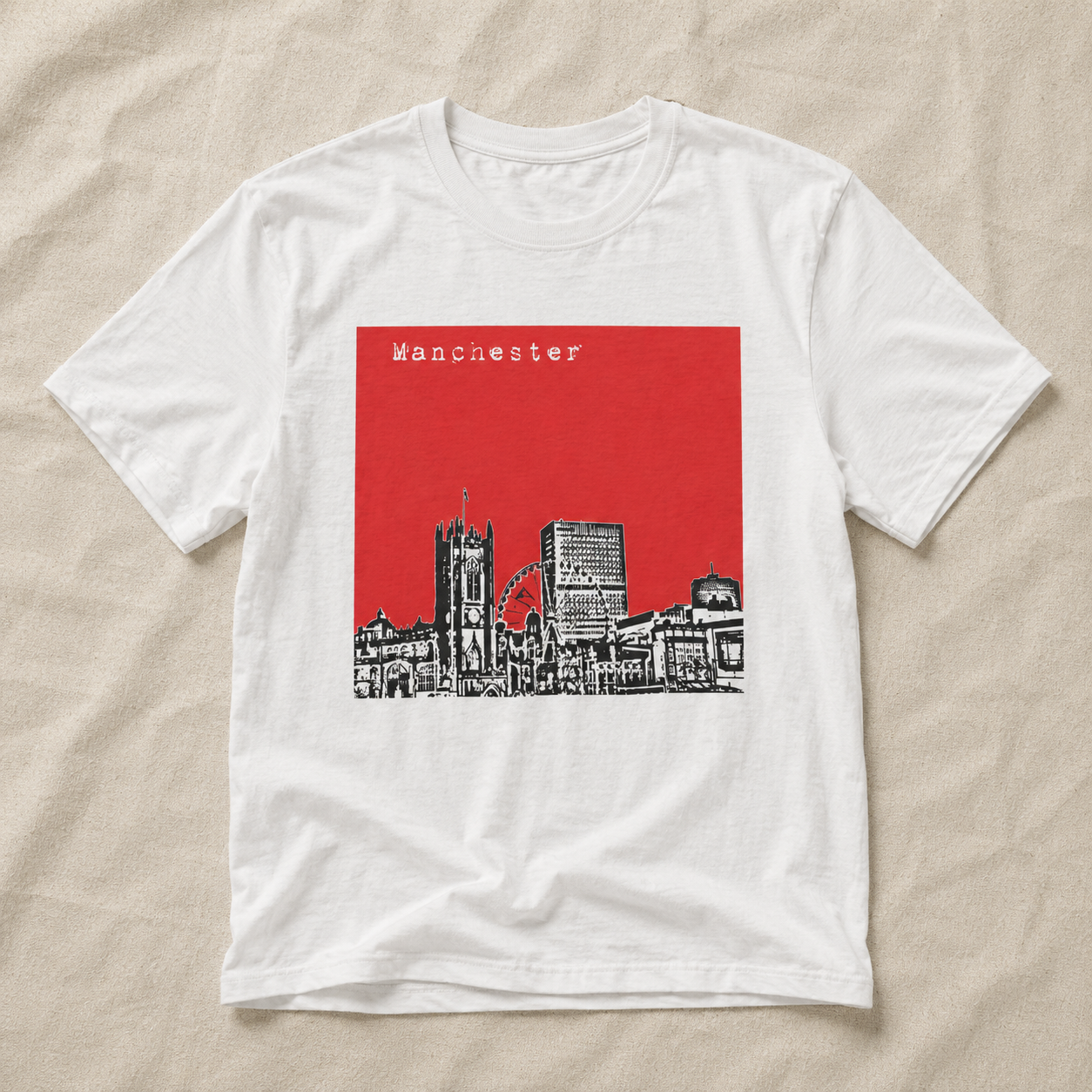 Manchester Skyline (Red)